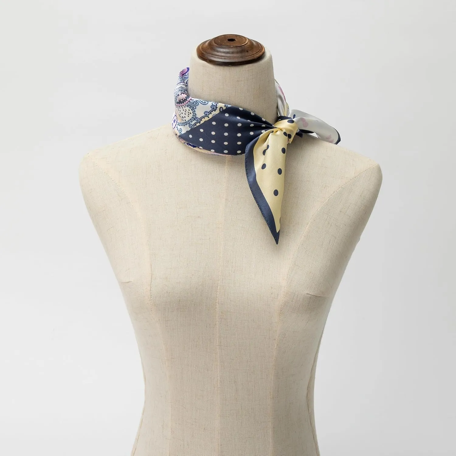 100% Mulberry Silk Scarf for Women, Small Square Satin Scarf for Neck Head Hair Handbag 21"x21"