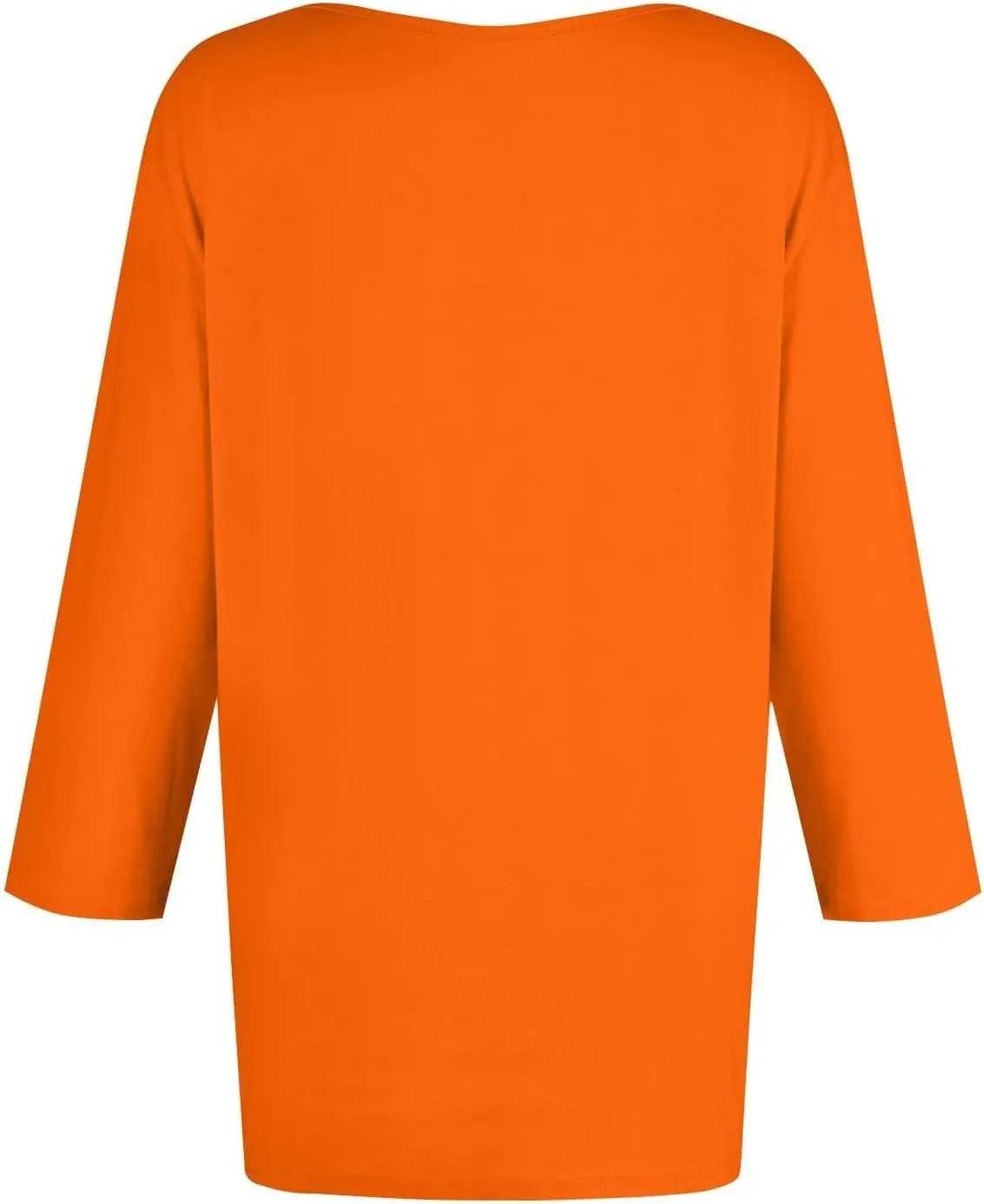 3/4 Sleeve Tops for Women Summer Notched V Neck Plain T Shirts Casual Cute Three Quarter Length Dressy Blouses