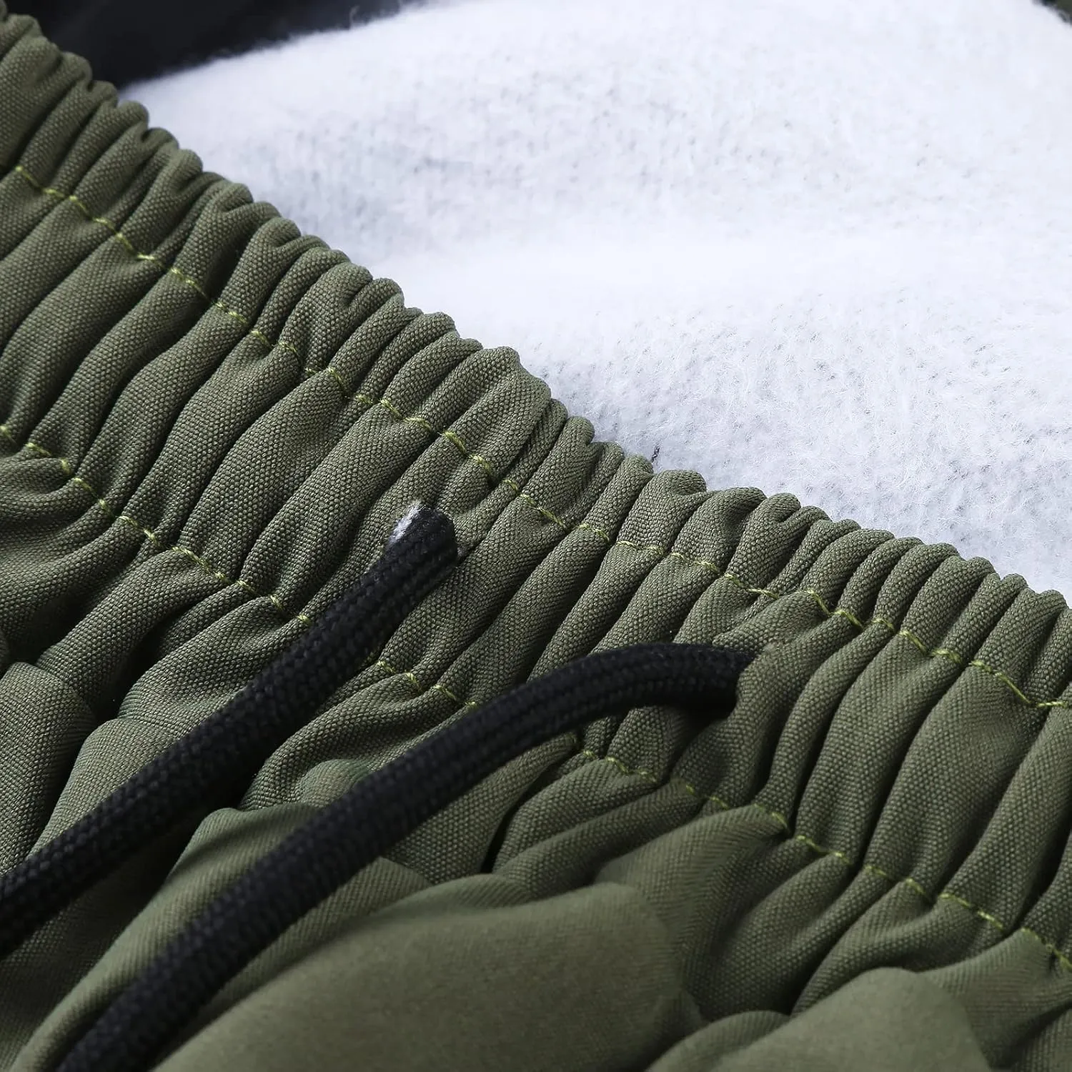 Cargo Pants for Men Relaxed Fit Cotton Pants with Elastic Waistband and Zipper Pockets Men's Joggers Sweatpants Gym