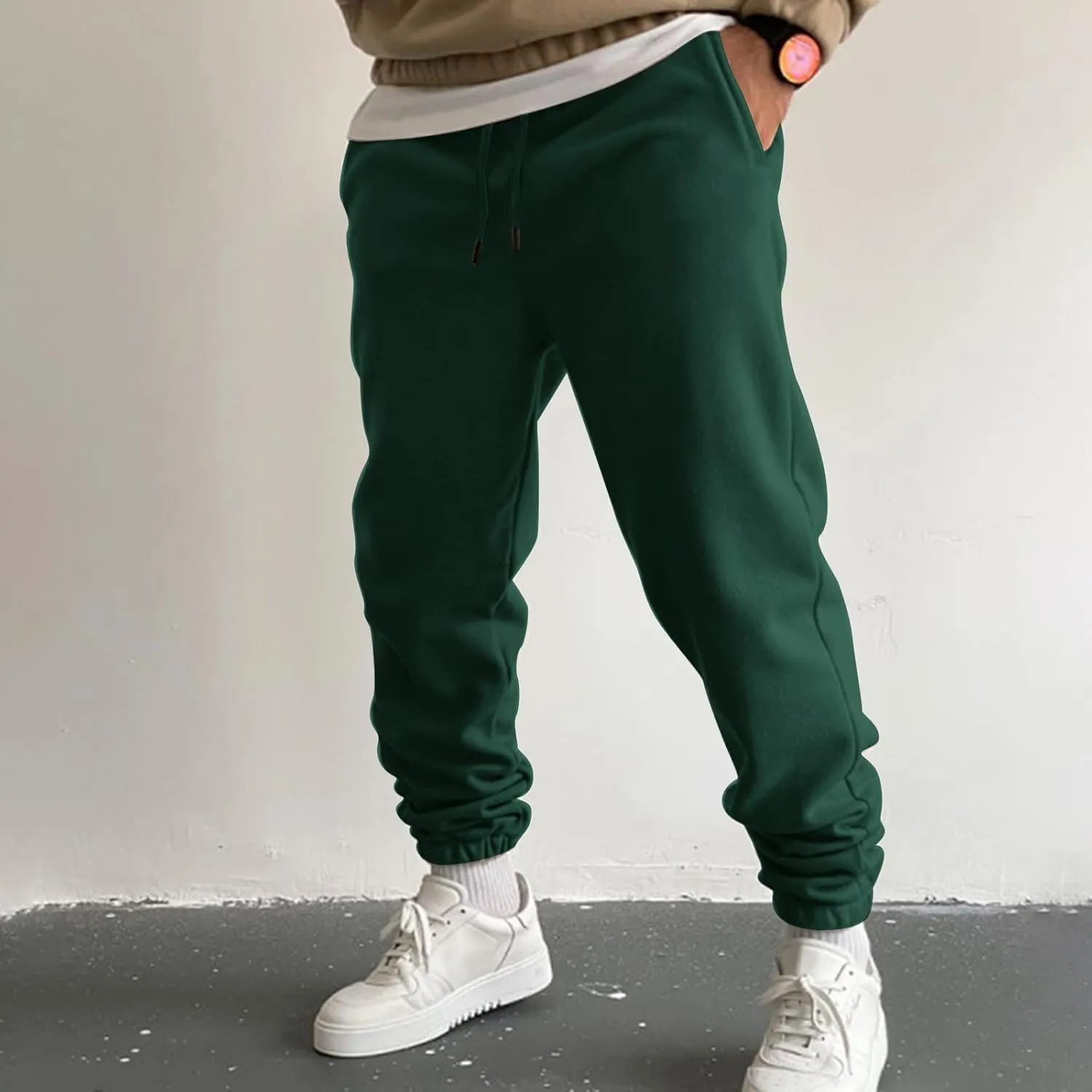 Cargo Sweatpants for Men Big and Tall Gym Sweatpants Men's Cargo Pants with Pockets Cotton Sweatpants Casual Athletic