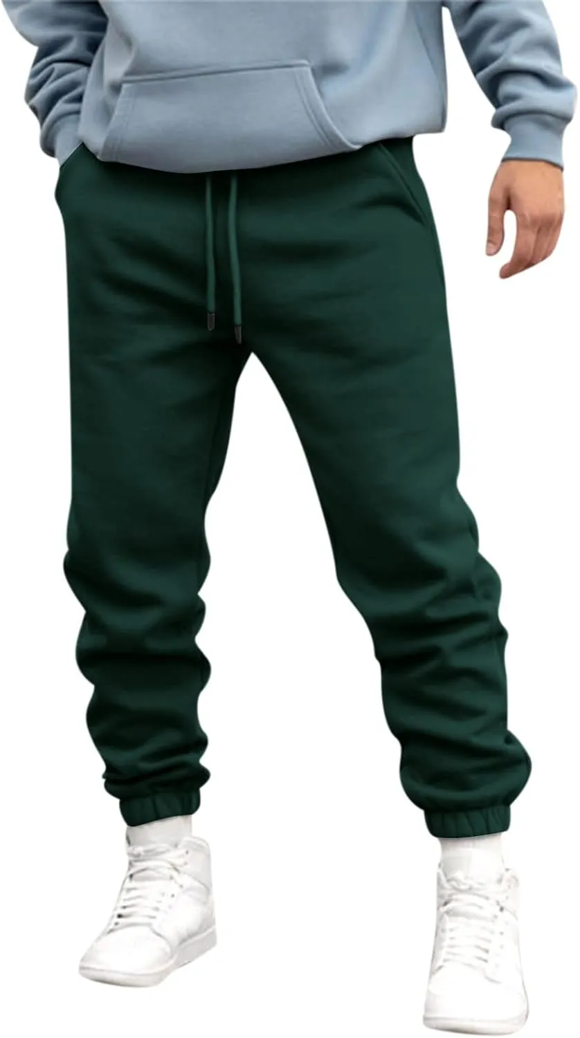 Cargo Sweatpants for Men Big and Tall Gym Sweatpants Men's Cargo Pants with Pockets Cotton Sweatpants Casual Athletic