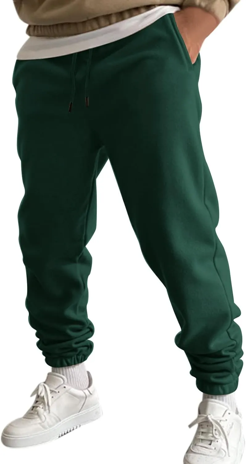 Cargo Sweatpants for Men Big and Tall Gym Sweatpants Men's Cargo Pants with Pockets Cotton Sweatpants Casual Athletic