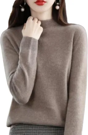 Cashmere Sweaters for Women, 2024 New Cashmere Long Sleeve Soft Pullover Sweater