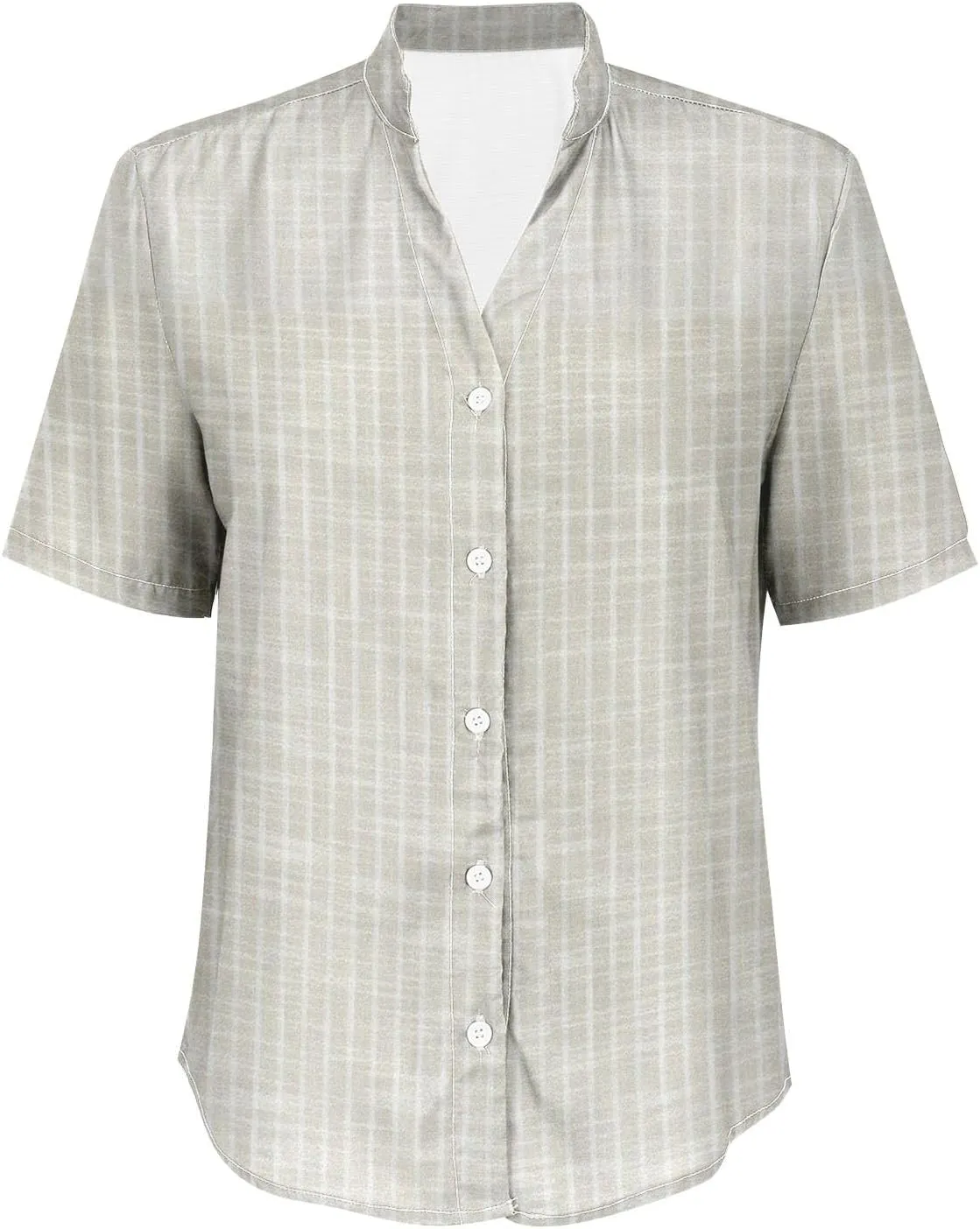 Cotton Linen Shirts for Women Summer Button Down Tops Short Sleeve Dressy Casual Blouses Bohemian Gauze Tshirts