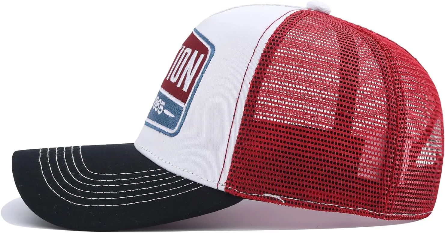 Fashion Structured Mesh Back Trucker Cap Breathable Baseball Caps Adjustable Snapback Hats for Men Hip Hop Umpire Hat