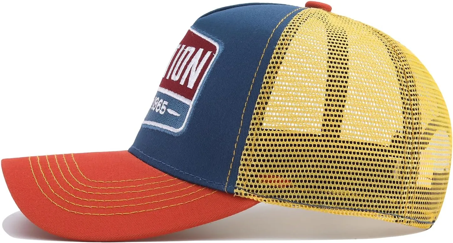 Fashion Structured Mesh Back Trucker Cap Breathable Baseball Caps Adjustable Snapback Hats for Men Hip Hop Umpire Hat