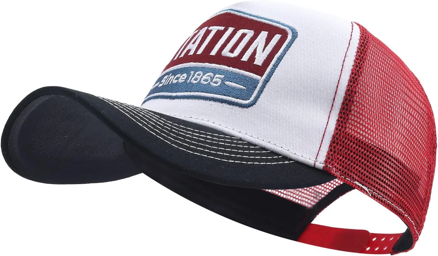 Fashion Structured Mesh Back Trucker Cap Breathable Baseball Caps Adjustable Snapback Hats for Men Hip Hop Umpire Hat