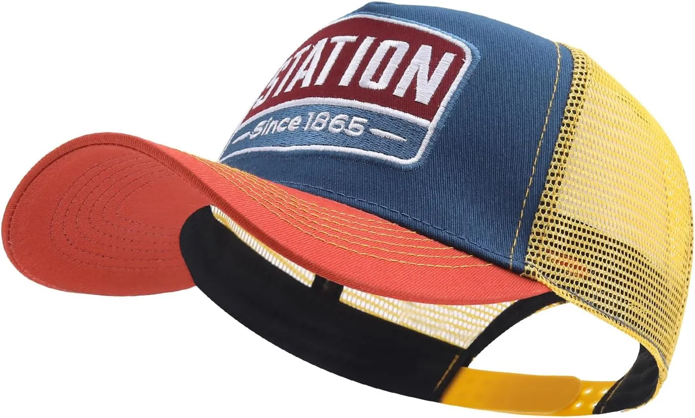 Fashion Structured Mesh Back Trucker Cap Breathable Baseball Caps Adjustable Snapback Hats for Men Hip Hop Umpire Hat