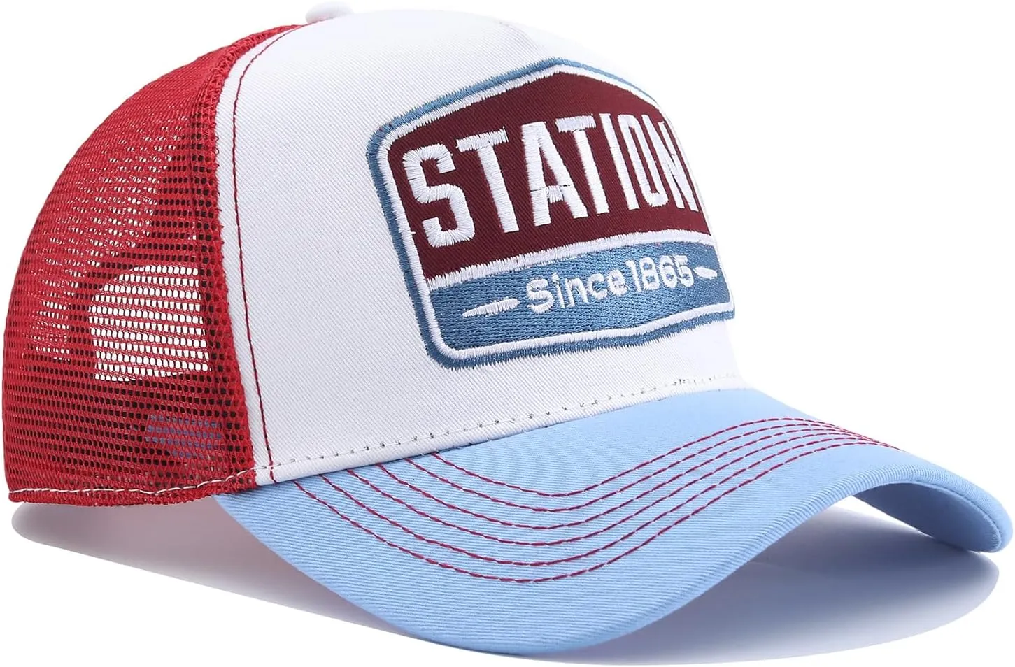 Fashion Structured Mesh Back Trucker Cap Breathable Baseball Caps Adjustable Snapback Hats for Men Hip Hop Umpire Hat
