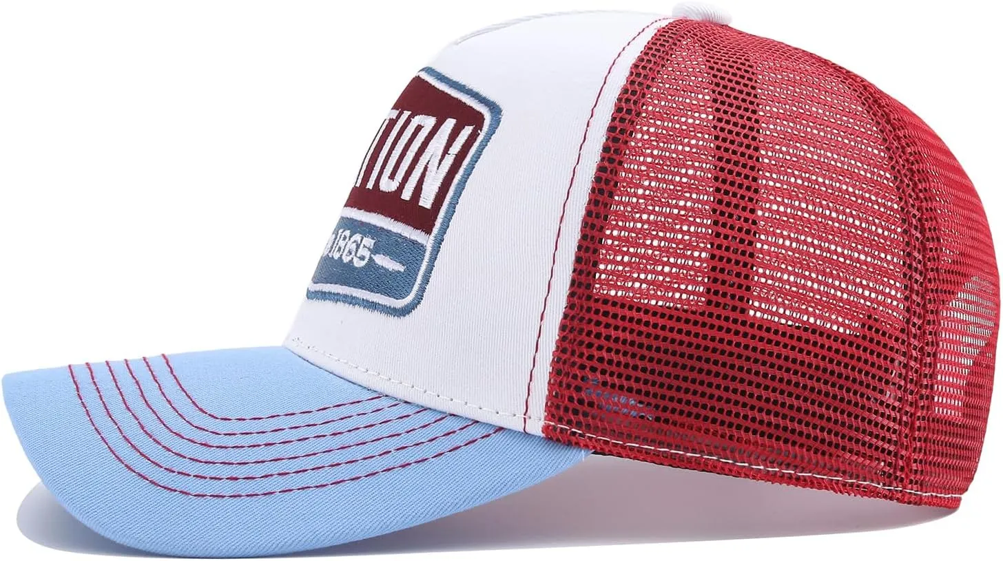 Fashion Structured Mesh Back Trucker Cap Breathable Baseball Caps Adjustable Snapback Hats for Men Hip Hop Umpire Hat