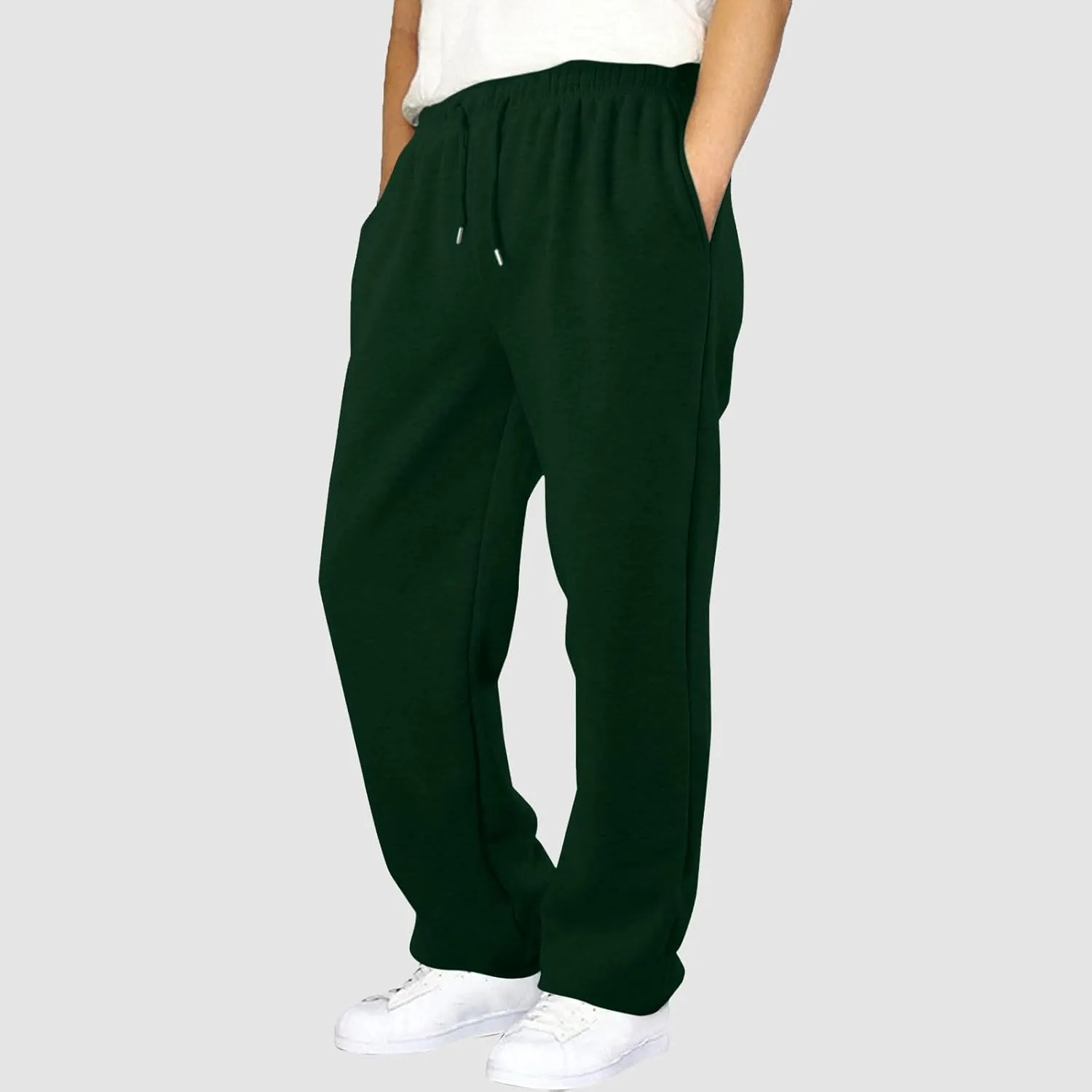 FZVYD Men's Sweatpants Athletic Lounge Pants Elastic Waist Drawstring Casual Joggers Relaxed Tapered Trousers with Pockets
