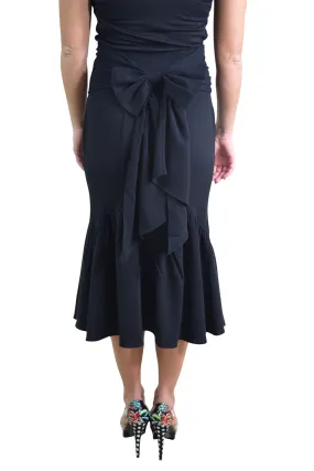 Gothic Victorian High Waist Ruffle Mermaid Sash Belt Skirt