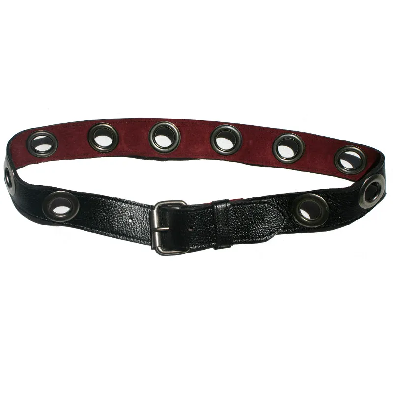Grommet Belt - Black Antique Nickel