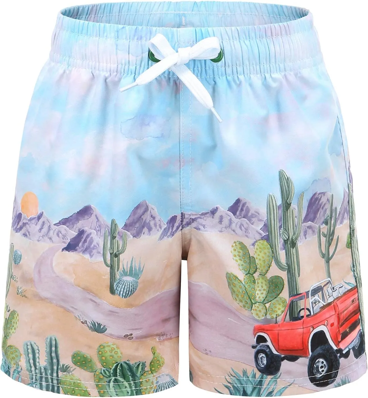 HowJoJo Kids Dinosaur Swim Trunks Boys Quick Dry Swim Shorts 3D Print Beach Shorts UPF 50 