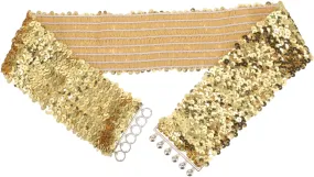 KESYOO Sparkling Sequin Stretch Belt for Women Wide Elastic Waist Belt for Dresses Parties Weddings Decorative Waist Belt with Craftsmanship and Comfortable Fit