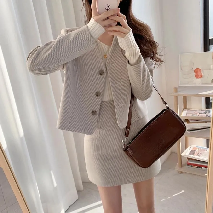 [Korean Style] Elaine Minimal Suit Set