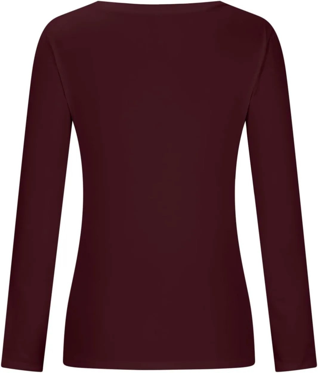 Long Sleeve Shirts for Women V Neck Basic Pullover Tops Lightweight Base Layer Slim Fit Top Thermal Undershirt
