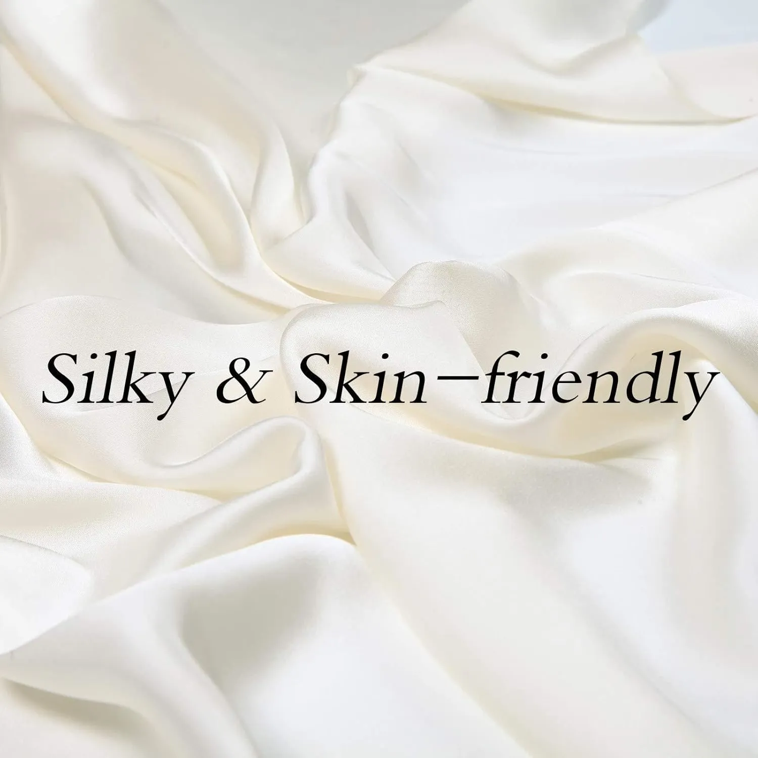 MEANBEAUTY 27.5" Square Silk Like Head Scarf for Women Satin Bandana Head Scarves Neck Scarfs for Hair Wrapping at Night