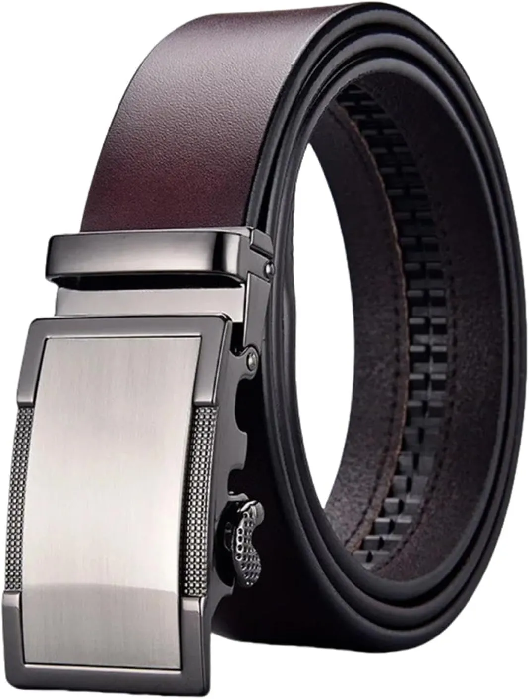 Men Real Genuine Leather Belt Business Metal Automatic Buckle Belts Waist Straps for Jeans