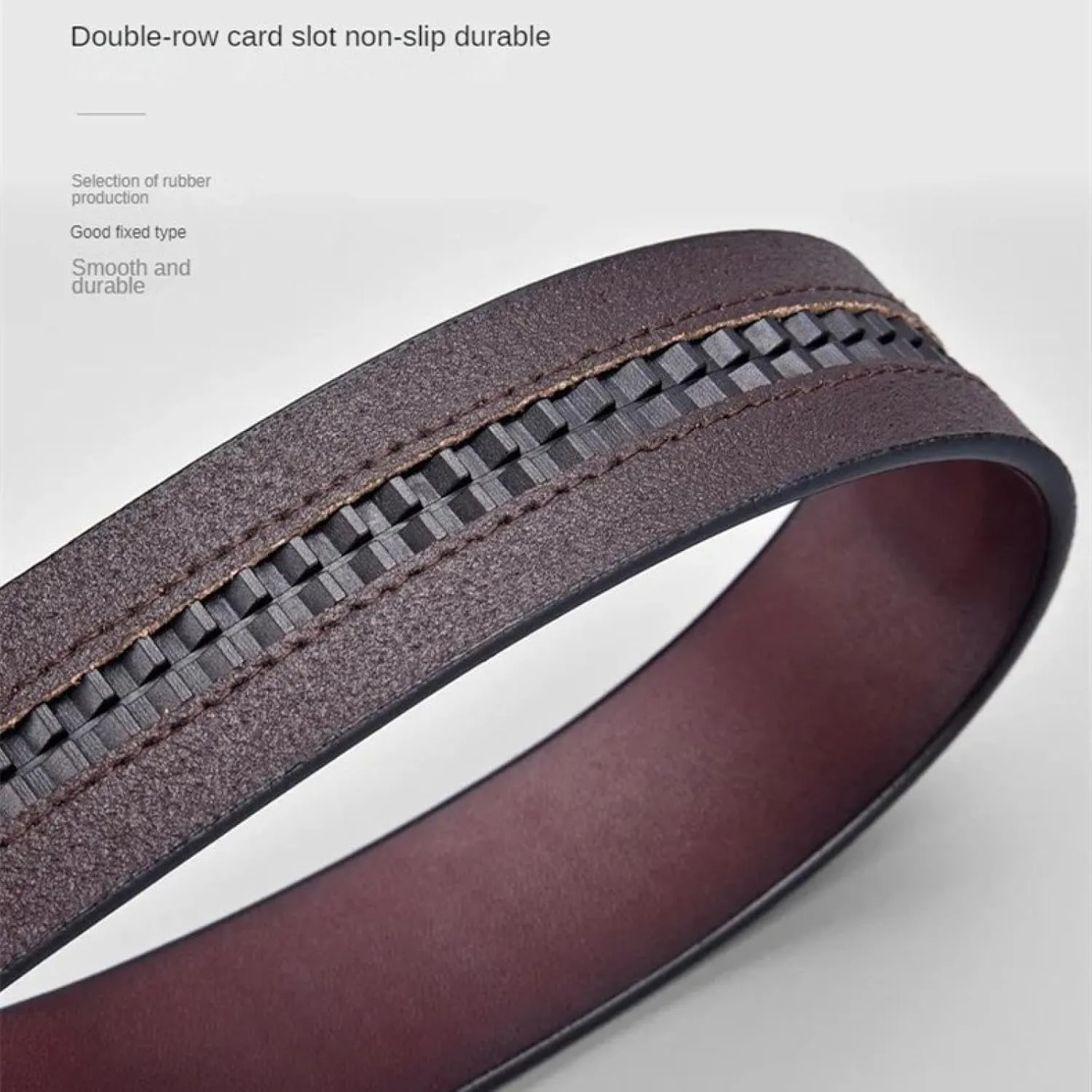 Men Real Genuine Leather Belt Business Metal Automatic Buckle Belts Waist Straps for Jeans