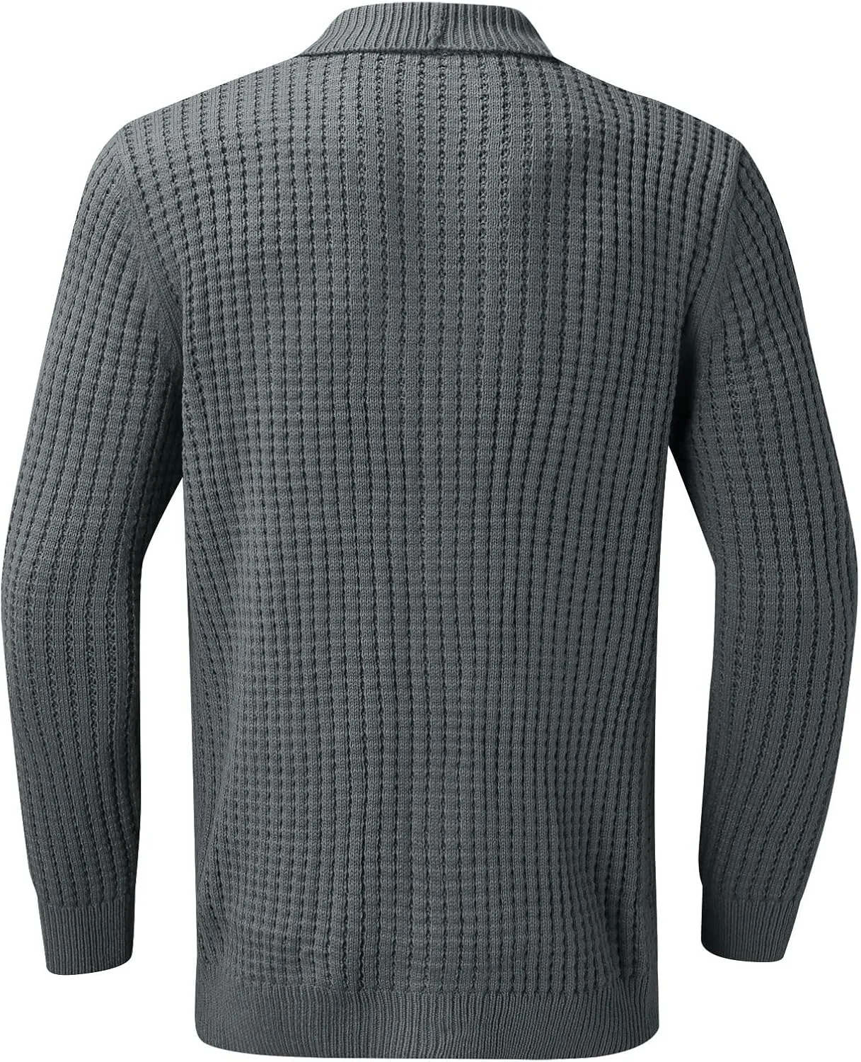 Men Shawl Collar Cardigan Sweater Button Down Cable Knitted Sweater Long Sleeve Jumper Slim Fit Knitwear Casual Jacket