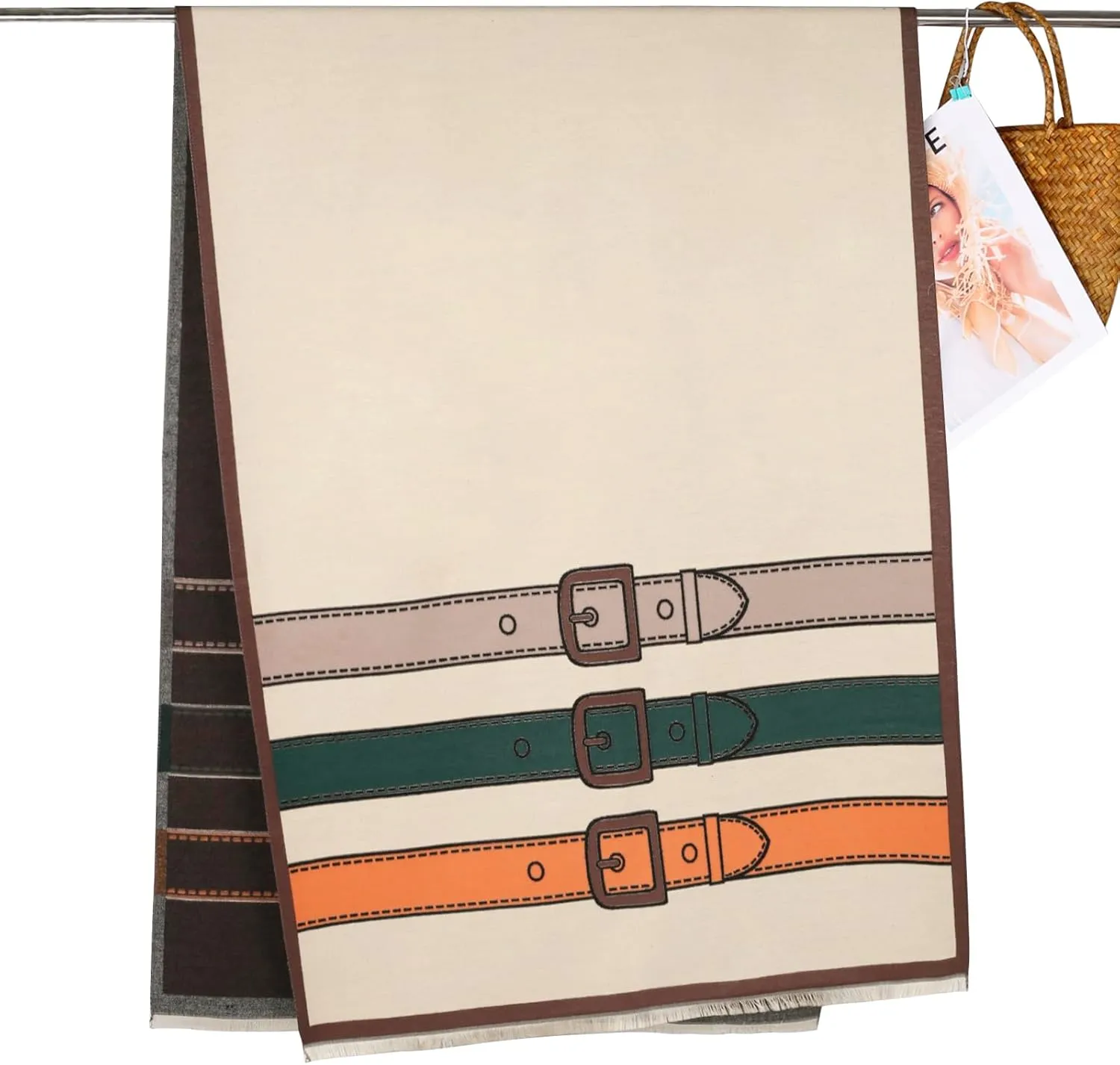 Relang Scarfs for Women Pashmina Silky Shawl Wrap for Evening Dressing Blanket Open Front Poncho Cape