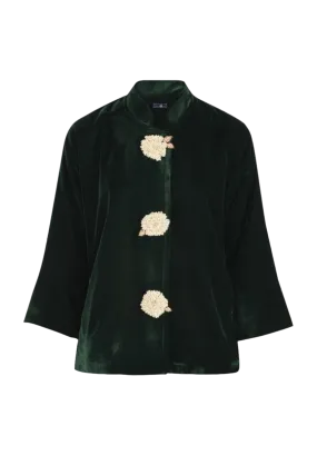 Rosa Velvet Jacket - Emerald by Rosewater House