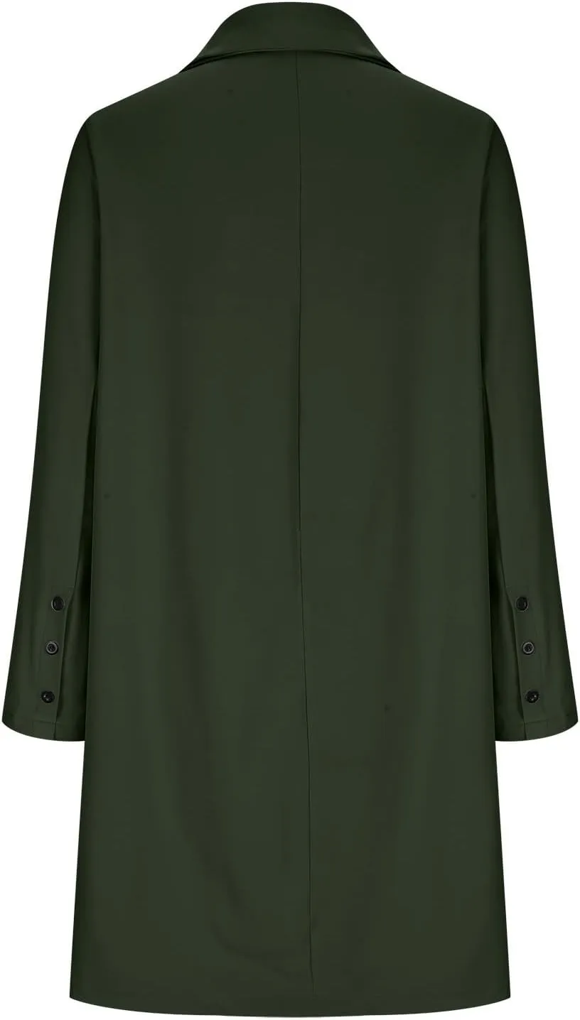 Women Long Blazer Oversize Lapel Long Sleeve Trendy Suit Jackets One Button Loose Fit 2024 Winter Business Dressy Coats