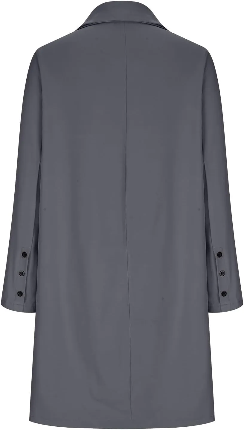 Women Long Blazer Oversize Lapel Long Sleeve Trendy Suit Jackets One Button Loose Fit 2024 Winter Business Dressy Coats