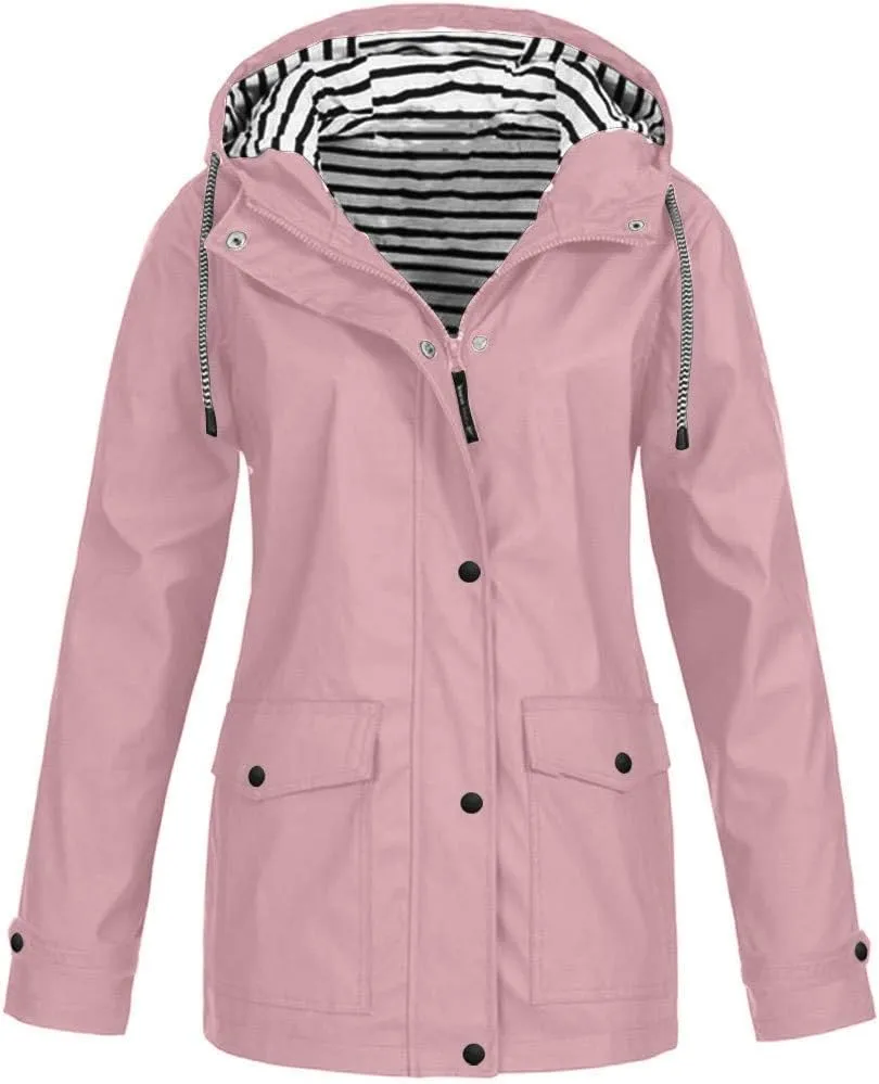 Women's Winter Jacket Quilted Puffer Parka Outdoor Coat Plus Women's Coat Mountain Windbreaker Hooded Raincoat