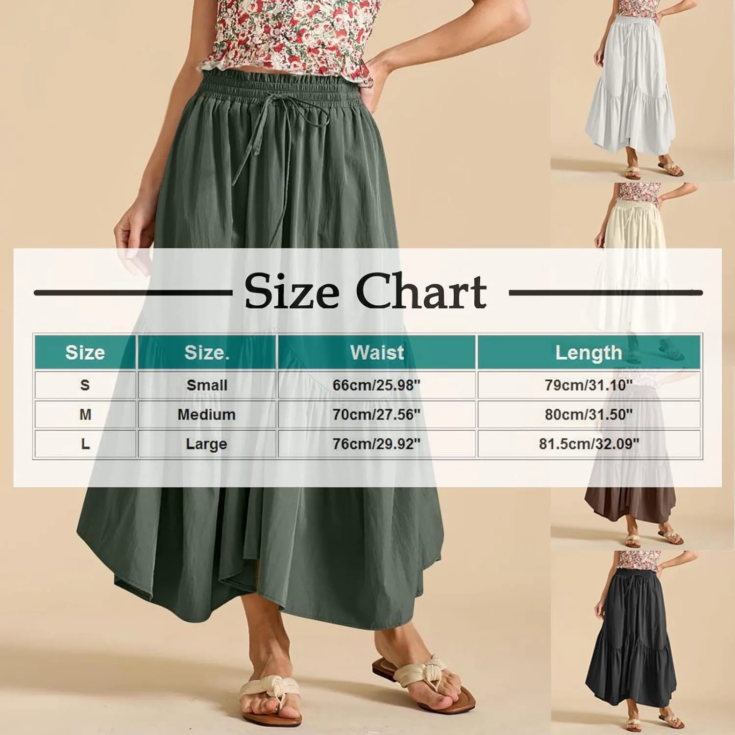 Xiaojmake Women Flowy Midi Skirt Summer Pleated High Waisted A Line Tiered Beach Maxi Skirts High Waist Boho Long Skirt