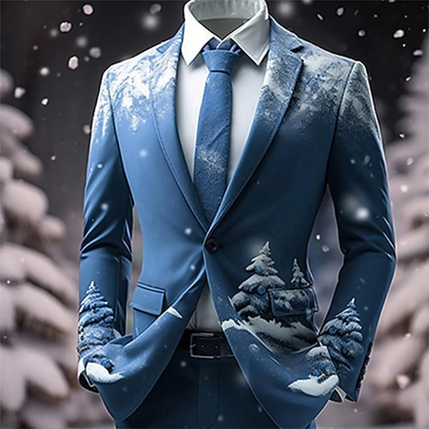 ZYXTIM Mens Floral Tuxedo Jacket Paisley Shawl Lapel Sequin Blazer Suit Dinner Party Prom Wedding Tuxedo Coat Suit Jacket